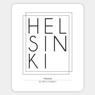 Helsinki City typography 2 Sticker